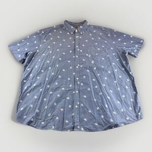 Foundry Supply Shirt Mens 4XLT Blue Crabs All Over Print Short Sleeve Hawaiian